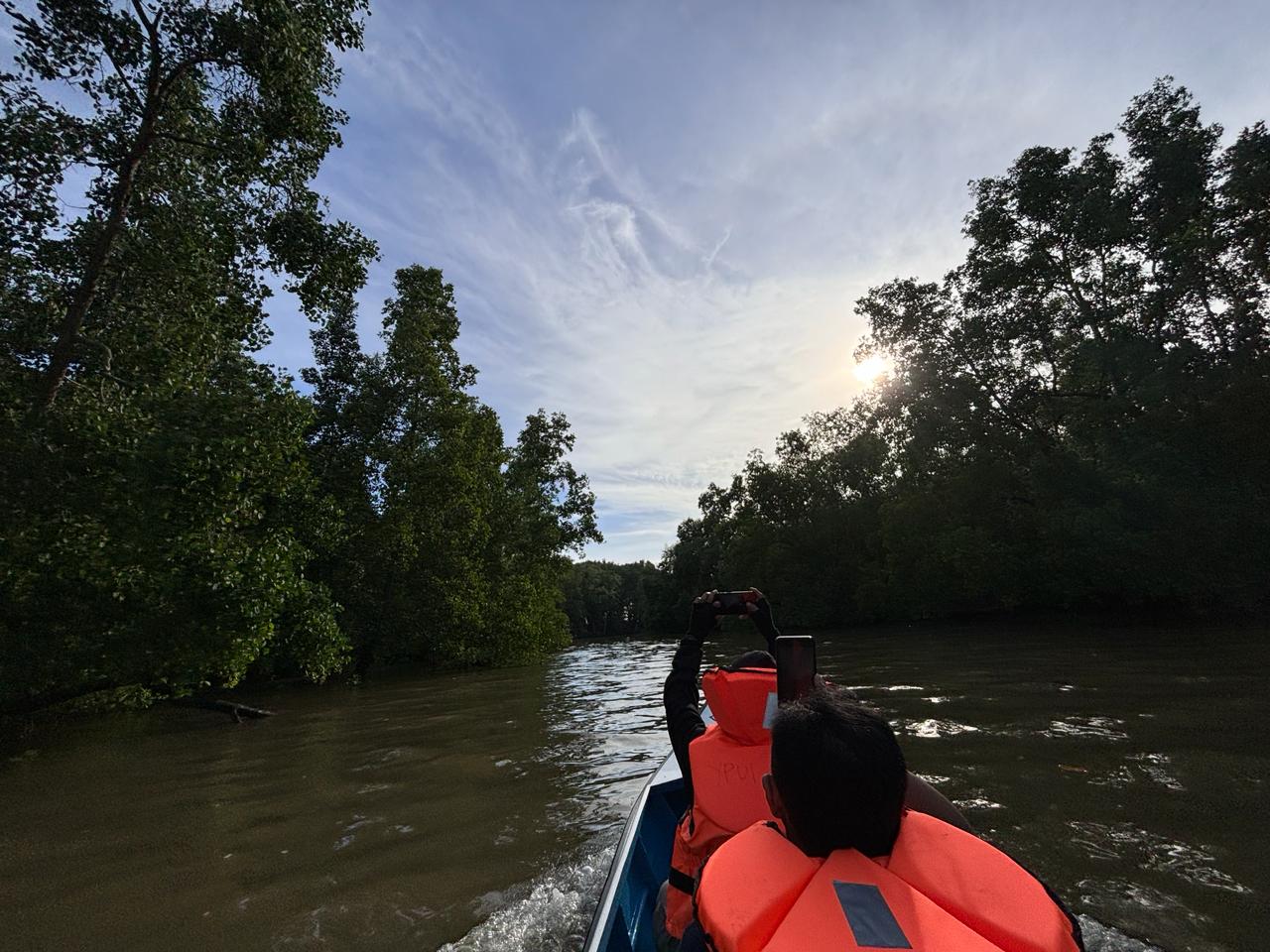 Pohon mangrove yang mengapit menuju pulau-pulau di Delta Mahakam. (Dok: Sirana)