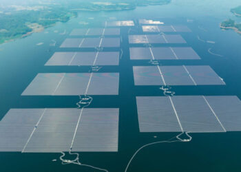 ilustrasi PLTS terapung. (Sumber: Kementerian ESDM)