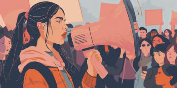 Ilustrasi perempuan berlawan (sumber: Freepik)