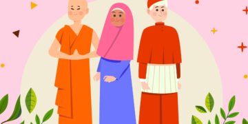 ilustrasi kerukunan umat beragama (Sumber: Freepik)