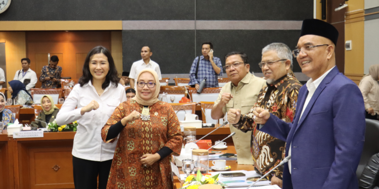 pertemua Menteri dan wakil menteri PPPA dengan DPR RI (Sumber: Kemenpppa)