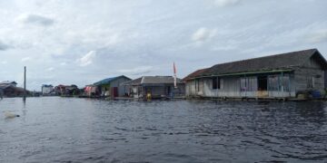 ilustrasi desa terapung di wilayah Kaltim (sirana.id)