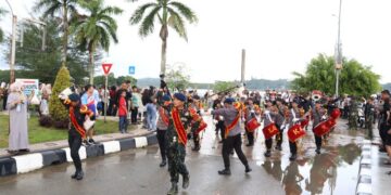 penampilan para brimob di Tenggarong