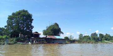 Ilustrasi wilayah perairan di Mahakam Tengah, Kutai Kartanegara (Sirana.id)