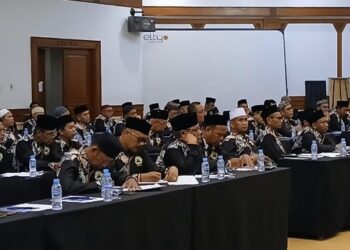 Rapat Kerja Daerah (Rakerda) Ke-4 Dewan Masjid Indonesia (DMI) Kukar, di Hotel Grand Elty Singgasana, Tenggarong, Jumat, (15/11/2024).