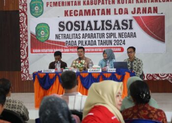 acara sosialisasi Pjs Bupati Kukar Bambang Arwanto di Loa Janan, Kutai Kartanegara