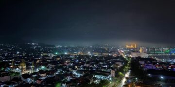 suasana city light samarinda di malam hari (Sirana.id)