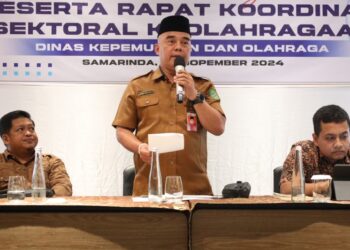 Asisten I Bidang Pemerintahan dan Kesra Pemkab Kutai Kartanegara (Kukar), Akhmad Taufik Hidayat, membuka Rapat Koordinasi (Rakor) Sektoral Keolahragaan bersama stakeholder dan pengurus organisasi olahraga Kukar