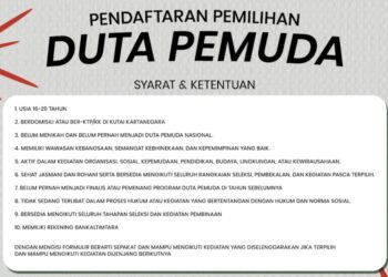 Dispora Kukar Buka Pendaftaran Duta Pemuda 2025, Cari Pemuda Inspiratif dan Berprestasi