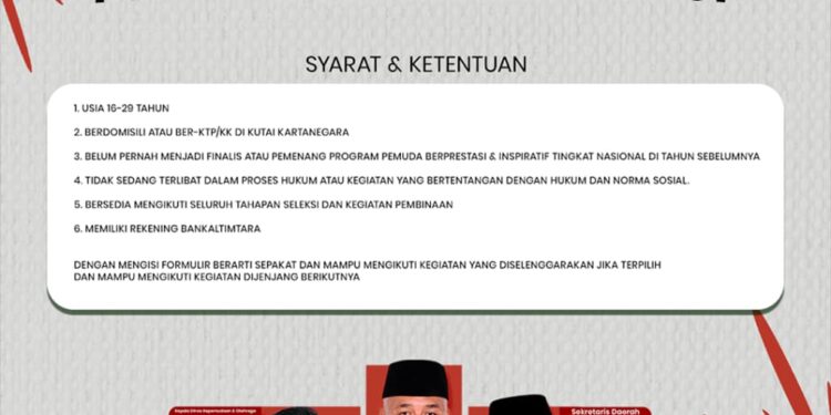 Dispora Kukar Buka Pendaftaran Duta Pemuda 2025, Cari Pemuda Inspiratif dan Berprestasi