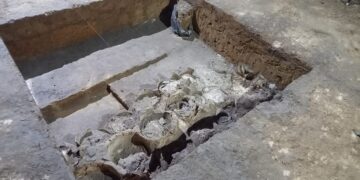 Salah satu peninggalan di Situs Gunung Selendang, Sangasanga