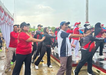 (Senam dan Jalan Santai di Desa Manunggal Jaya/istimewa)