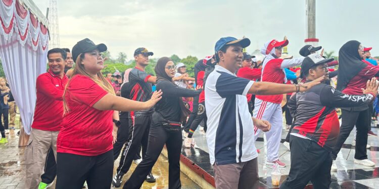 (Senam dan Jalan Santai di Desa Manunggal Jaya/istimewa)