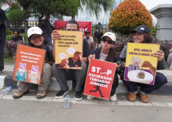 Kampanye AJI Samarinda dalam May Day di Samarinda 2025