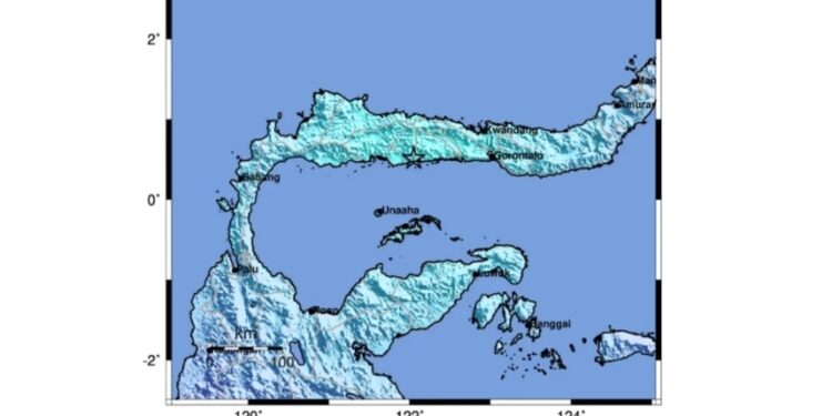 Unggahan BMKG terkait gempa hari ini di Gorontalo (BMKG)