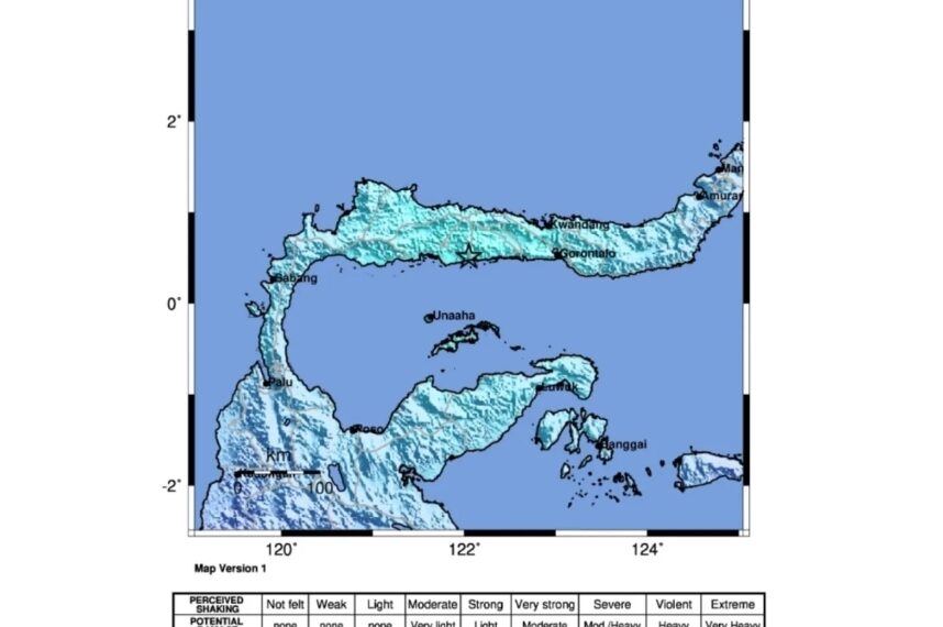 Unggahan BMKG terkait gempa hari ini di Gorontalo (BMKG)