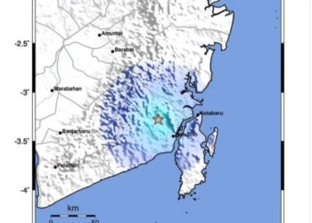 Unggahan BMKG terkait gempa di Kalimantan hari ini (BMKG Kaltim)