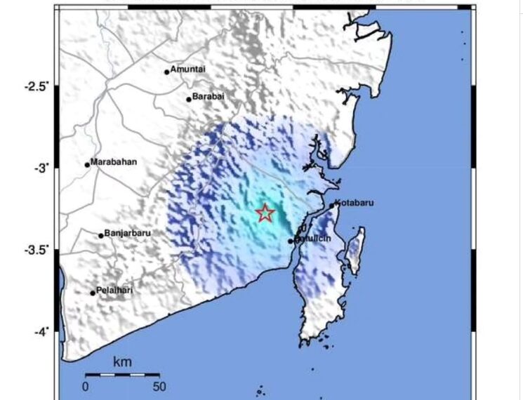 Unggahan BMKG terkait gempa di Kalimantan hari ini (BMKG Kaltim)