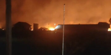 kebakaran hutan di Muara Siran beberapa waktu lalu (foto: sumber warga)