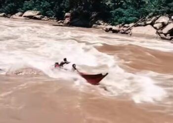 salah satu riam di Mahakam Ulu. (foto: Sosial Media)