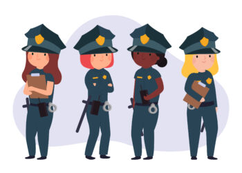 ilustrasi polisi wanita (freepik)