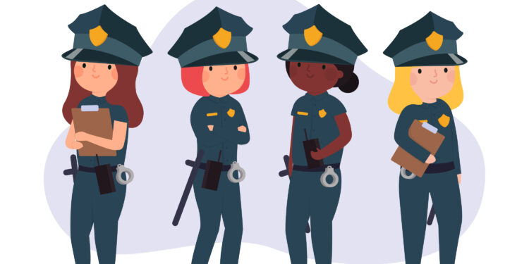 ilustrasi polisi wanita (freepik)