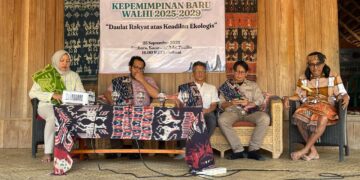Konferensi pers kepemimpinan baru WALHI 2025-2029