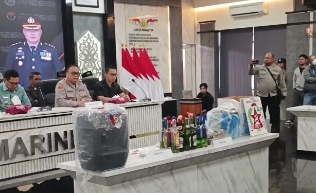 alat bukti yang ditunjukkan polresta samarinda