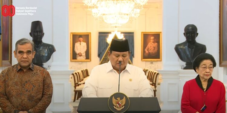 konferensi pers Prabowo Subianto