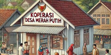 Ilustrasi koperasi merah putih