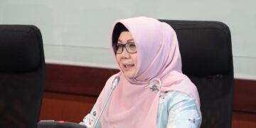 Kepala Dinas Pemberdayaan Perempuan dan Perlindungan Anak (DP3A) Kaltim, Noryani Sorayalita dalam Rapat Persiapan Rakor Percepatan Penurunan Stunting Kalimantan Timur (foto: Pemprov Kaltim)