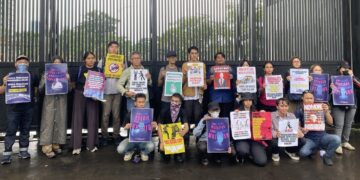 Aksi tolak pengesahan RKUHAP di Jakarta (18/11). (© Koalisi Masyarakat Sipil untuk Pembaruan KUHAP)