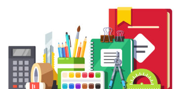 Ilustrasi alat tulis sekolah/Freepik