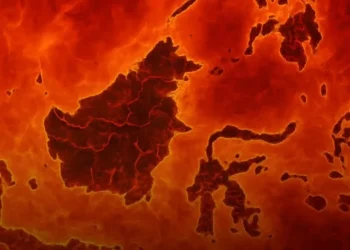 Ilustrasi Godzilla El Nino/@brin_indonesia