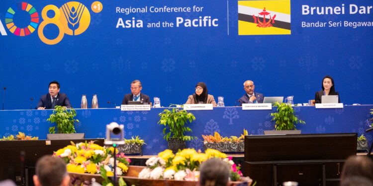 Pertemuan Pejabat Senior Sesi ke-38 Konferensi Regional FAO untuk Asia dan Pasifik (APRC38) dibuka hari ini (20/4) di Brunei Darussalam. (c)FAO/AJEEM