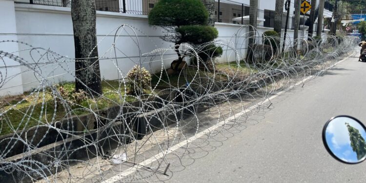 Kawat Berduri di Kantor Gubernur Kaltim/RA