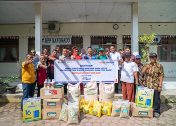 Pupuk Kaltim turut berpartisipasi dalam Program Kolaborasi Relawan Bakti BUMN di Sumatera Barat. (Foto: Pupuk Kaltim)
